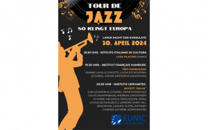 Plakat EUNIC Tour de Jazz 2024 - copyright Institut français de Hambourg
